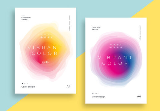 Modern Poster Layout Set with Gradient
