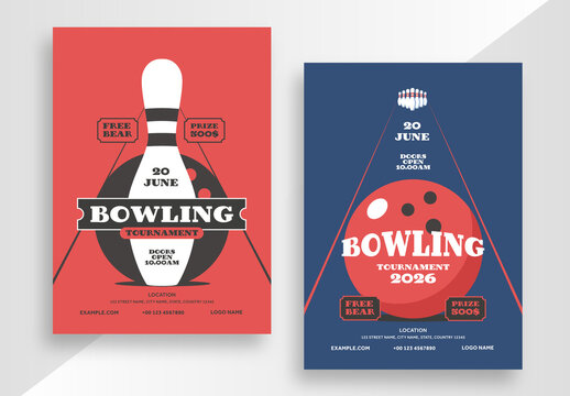Bowling Tournament Poster Layout