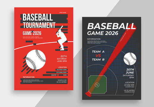 Baseball Tournament Poster Layout