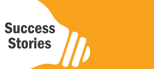 Success Stories in lamp background illustration