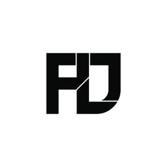 flj letter monogram initial logo design