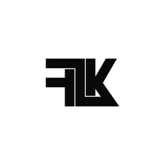 flk letter monogram initial logo design