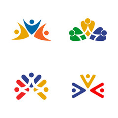 Community, adoption, care, teamwork logo design