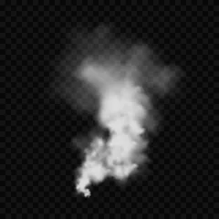 Zelfklevend Fotobehang smoke pattern in transparent background. Isolate of png smoke of fire. smog of water steam which isolated on black background. it also can use for cloud pattern in vector illustration © Studio623