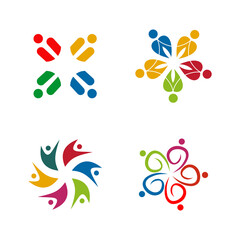 Community, adoption, care, teamwork logo design