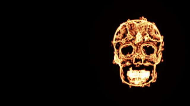footage fire skull animation to celebrate Halloween in Mexico
