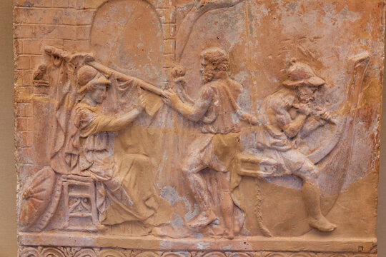 terracotta relief