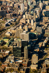 Aerial view of downtown Montreal in spring, Montreal, Quebec, Canada