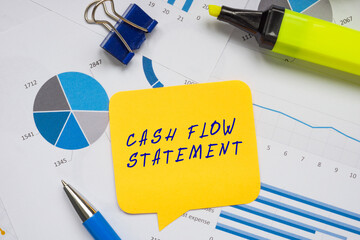 Business concept about CASH FLOW STATEMENT with inscription on the page.
