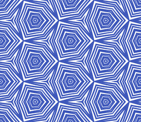Exotic seamless pattern. Indigo symmetrical