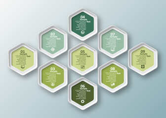 Abstract 3D Paper Infographics. Business template .Vector illustration