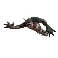 3d-illustration of an isolated fantasy creature from hell