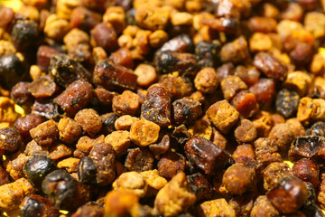 Heap of beebread as background