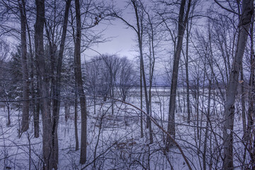 Winter wonderland scene and landscape Ontario Canada