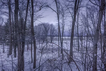 Foto auf Leinwand Winter wonderland scene and landscape Ontario Canada © Catherine