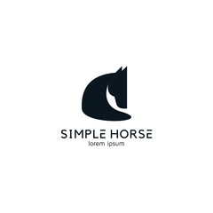 Illustration vector graphic of horse logo design. perfect for your company logo