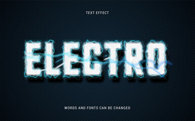electro text effect editable eps cc