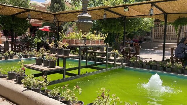 shirz, iran - July 12, 2019: footage of beautiful public parks in shiraz city
