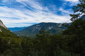 Fototapeta premium スロベニア ボーヒニのサヴァイツア滝から風景
