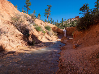 Waterfall in Bryce Canyon national park