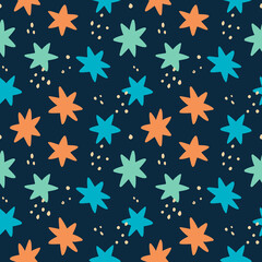 Seamless pattern with stars