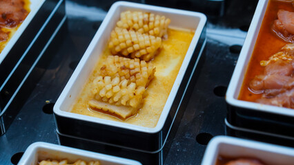 food on a tray