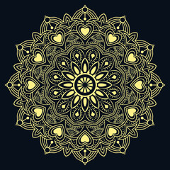 Creative luxurious mandala pattern arabesque ornamental floral shapes