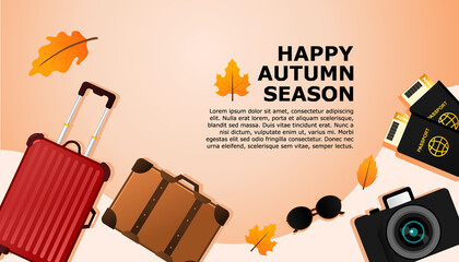 autumn season vector illustration