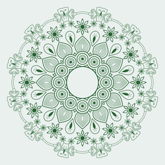 Creative luxurious mandala pattern arabesque ornamental floral shapes