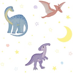 Dinosaurs seamless pattern 