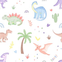 Dinosaurs seamless pattern 