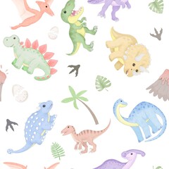 Dinosaurs seamless pattern 