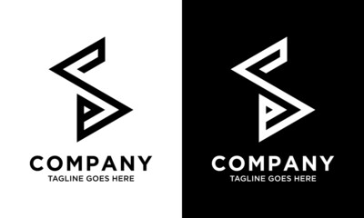 SP Abstract Letter Mark Monogram Graphic Vector Logo Template.