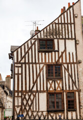 medieval building in the town of Blois, France.