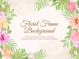 Beautifull Wedding Banner Background Floral Design