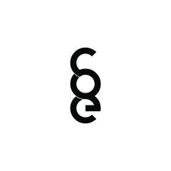 coe letter monogram initial logo design - obrazy, fototapety, plakaty
