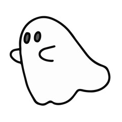 浮遊するオバケの可愛いイラスト