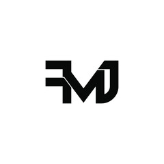 fmj letter monogram initial logo design