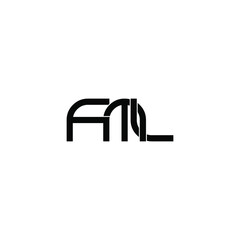 fml letter monogram initial logo design