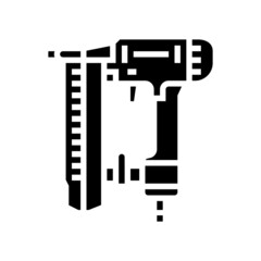 nailer tool glyph icon vector. nailer tool sign. isolated contour symbol black illustration