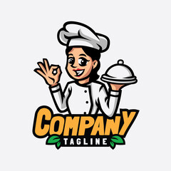 chef mascot logo design