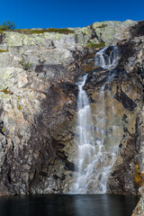 photos  of norwegian watercourses down the mountain and waterfalls