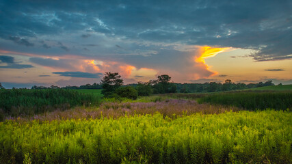 Sky after the storm in the Michigan countryside - Michigan - USA