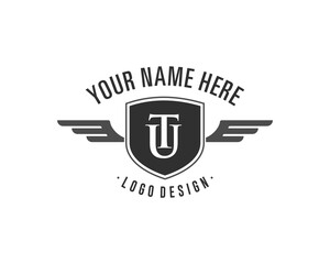 Initial retro vintage insignias logotypes set vector design elements