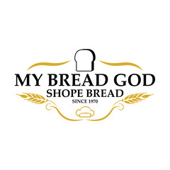 premium retro bread logo