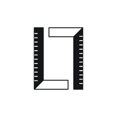 Ruler icon design isolated on white background vector illustration