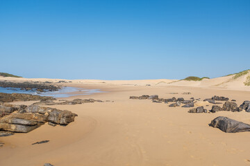 Fototapeta na wymiar Beautiful shores, rock pools of South Africa coastline