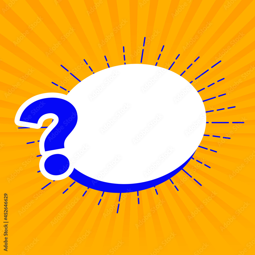 Poster question mark sign icon, vector illustration. flat design style with long shadow. faq button. asking