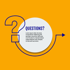 Question mark sign icon, vector illustration. Flat design style with long shadow. FAQ button. Asking questions. Ask for help. Question mark stamp. Need information. Query.