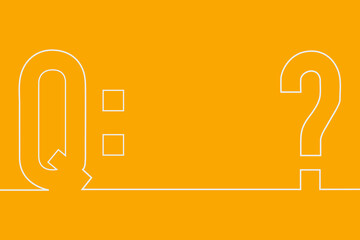 Question mark sign icon, vector illustration. Flat design style with long shadow. FAQ button. Asking questions. Ask for help. Question mark stamp. Need information. Query.